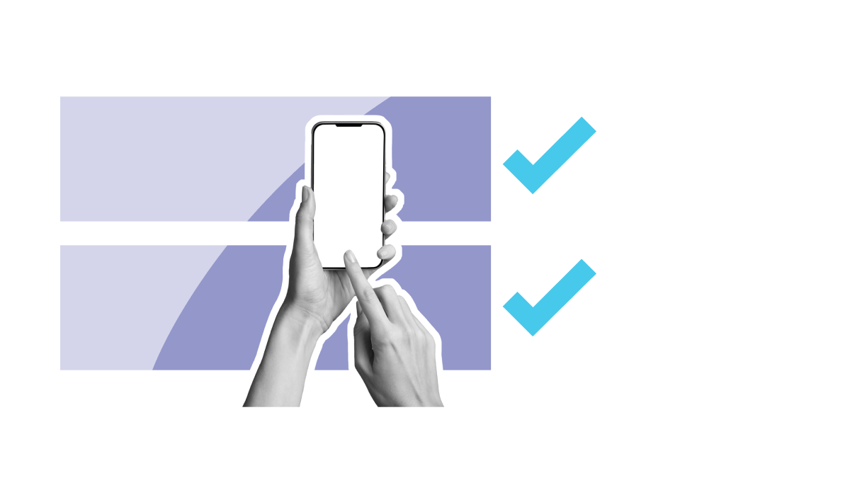 Image of hand holding a smartphone