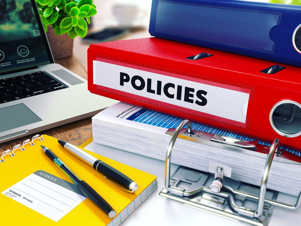 binder of policies for incident reporting